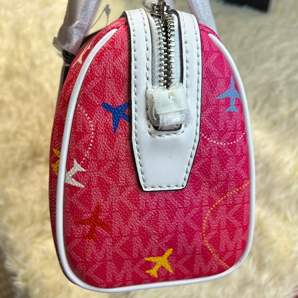 Michael Kors Fuchsia Satchel with White Accents - Picture 6 of 6